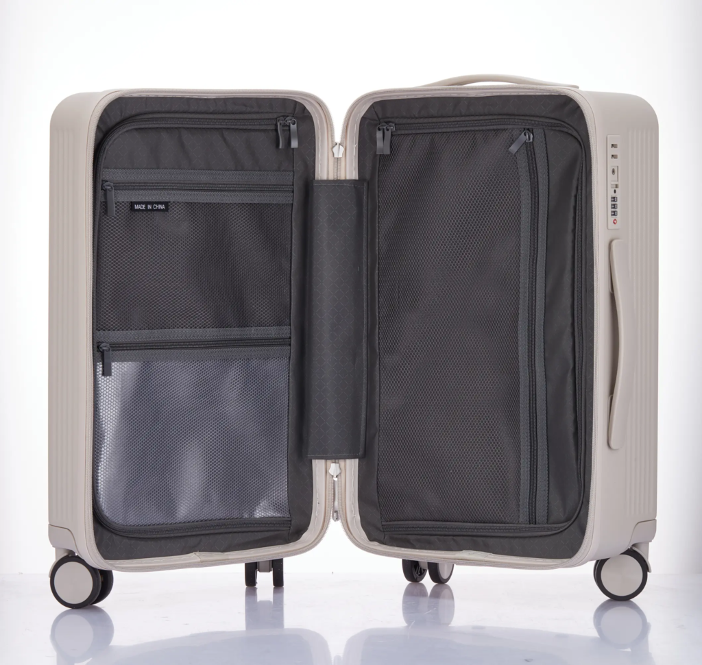Hard-shell aluminum frame rolling suitcase