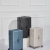 Hard-shell aluminum frame rolling suitcase