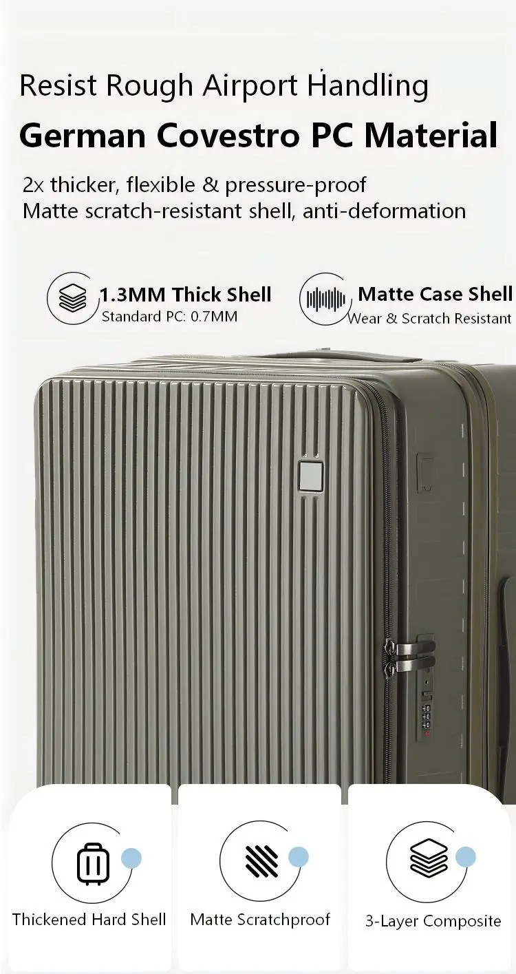 front open suitcase