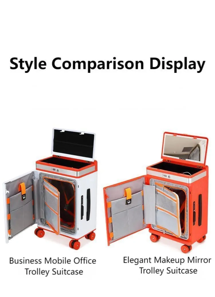 20 inch rolling suitcase with mirror for makeup artists