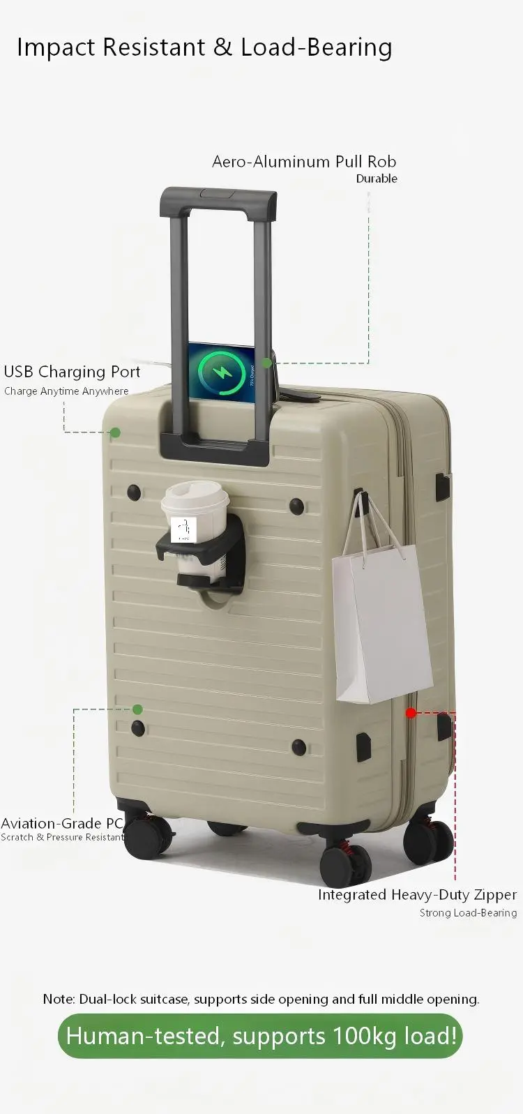 ABS PC luggage set wholesale supplier